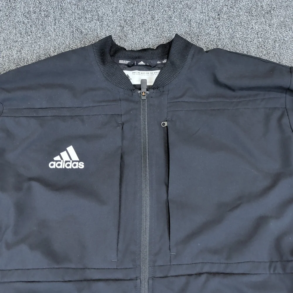 Adidas Gorpcore Aeroready Full Zip Bomber Jacket Mens XLT Black FQ1308